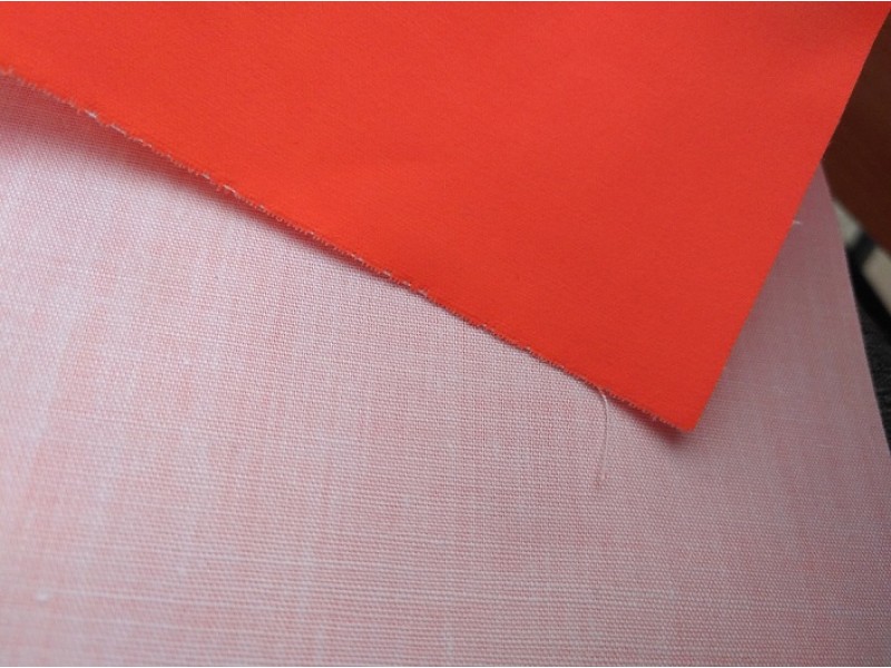 Reflective orange fabric with fluorescent effect 1 m FABRAVA