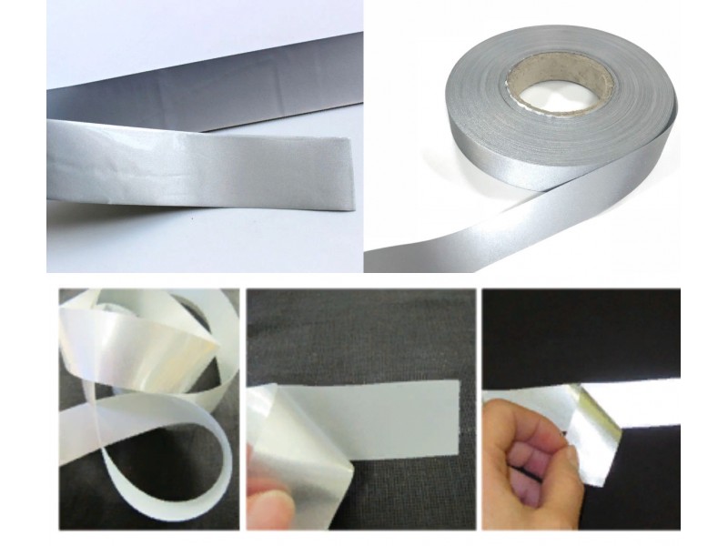 Grey reflective heat transfer tape 25 m / 25 mm