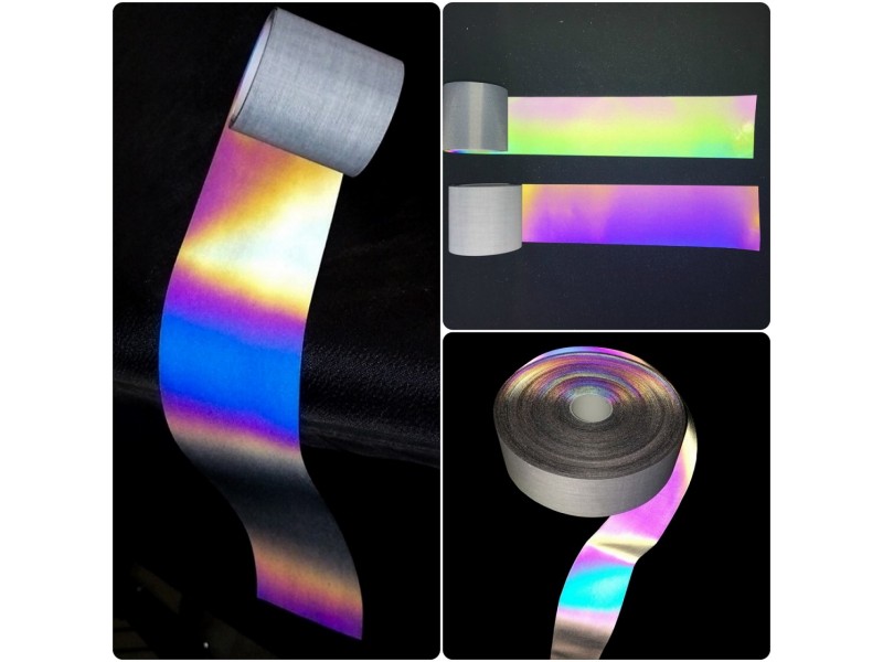 Reflective rainbow tape for clothes 50 mm FABRAVA