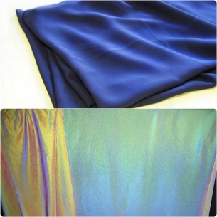 Reflective rainbow fabric blue 1 m