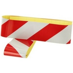 White-red self-adhesive reflective tape 50 m