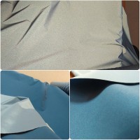 Light-blue reflective fabric 1 m