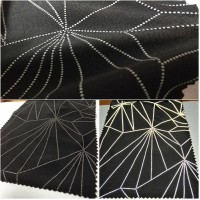 Reflective spandex fabric black color 1 m