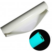 Glow in the dark heat transfer vinyl for cloth light blue 1 M